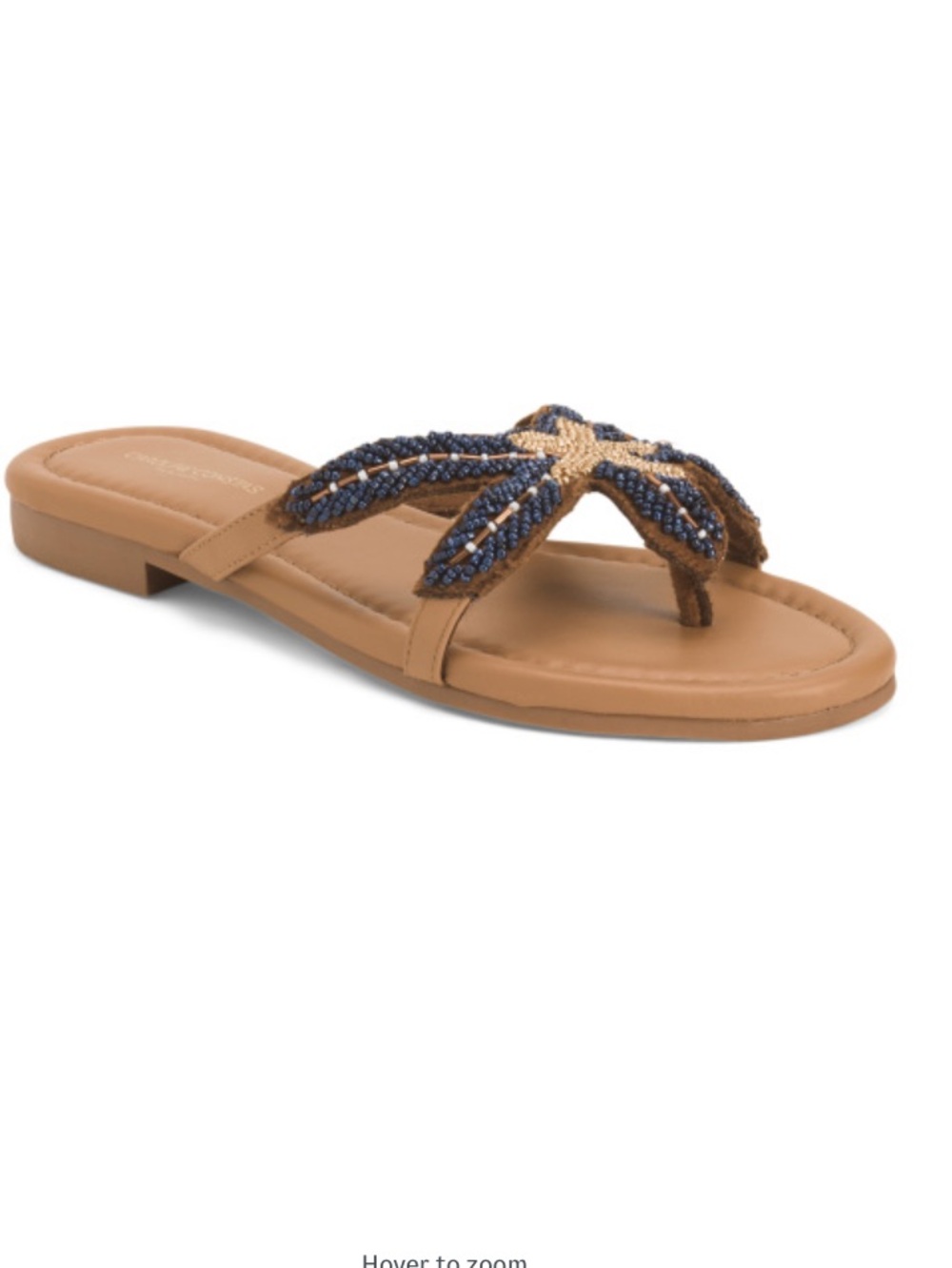 Caroline Constas Beaded Starfish Sandal -Navy
